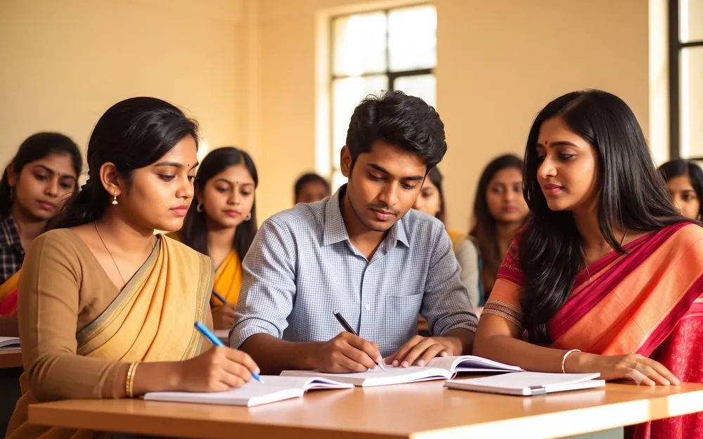 Students attending ArthaGyaan financial literacy workshop in India
